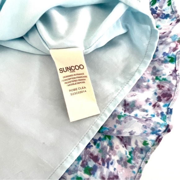 Suncoo Paris Clea Blue Ruffled Mini Dress - Picture 11 of 16